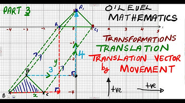O level Mathematics Transformation Part 3 Translation  - Translation Vector by Movement