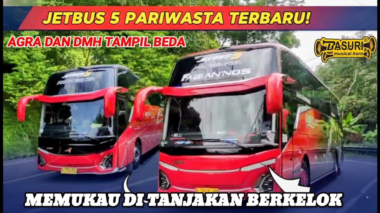 JETBUS 5 TERBARU AGRA DAN DMH TRANS MEMUKAU DI KELOK LIMA