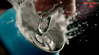Soda can opening in super slow motion - 4K HD