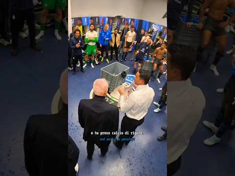 Coach Palladino on the mic 🎤🖤💙