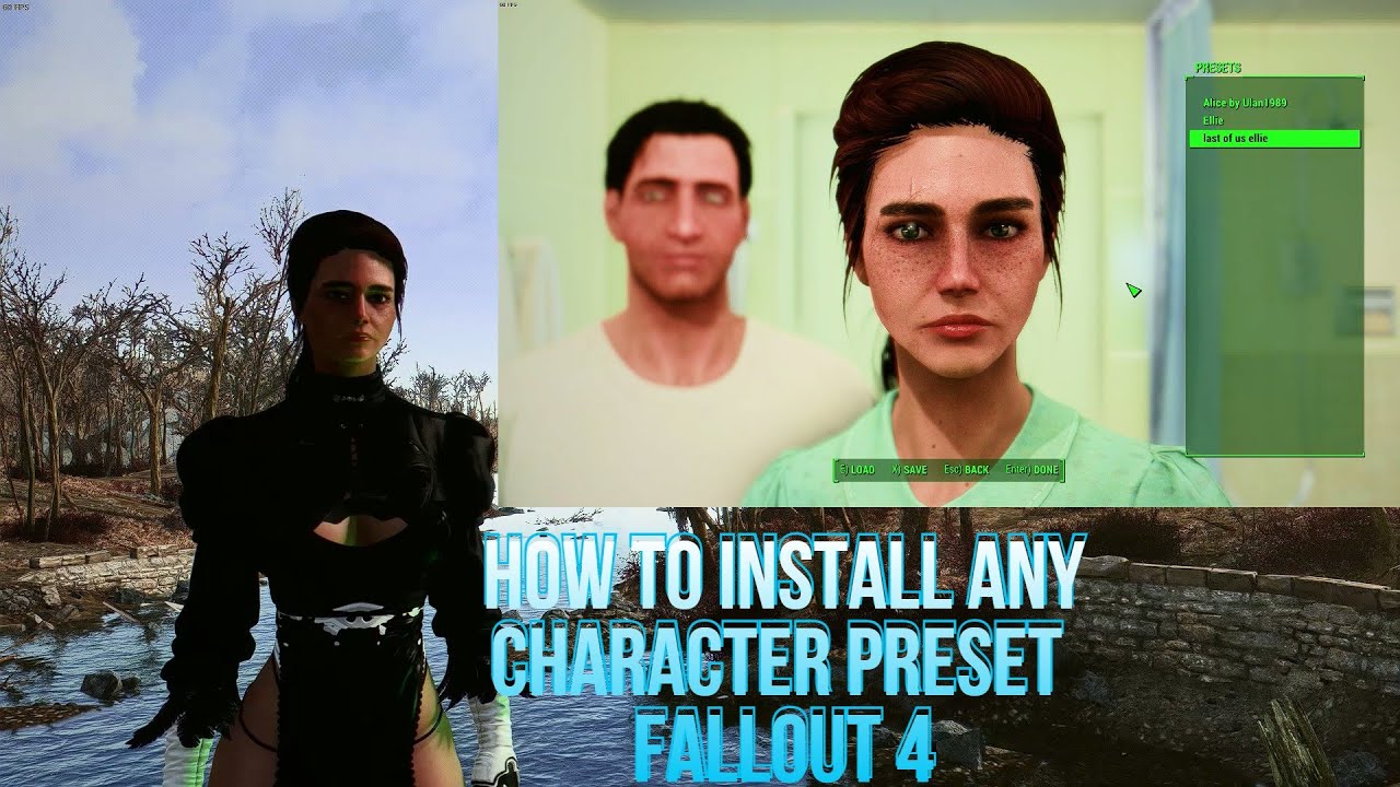 How to install any modded character preset Fallout 4 - YouTube
