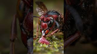 Crimson Hornet in Action | Ultra Macro Predator in 8K with ASMR Nature Sounds