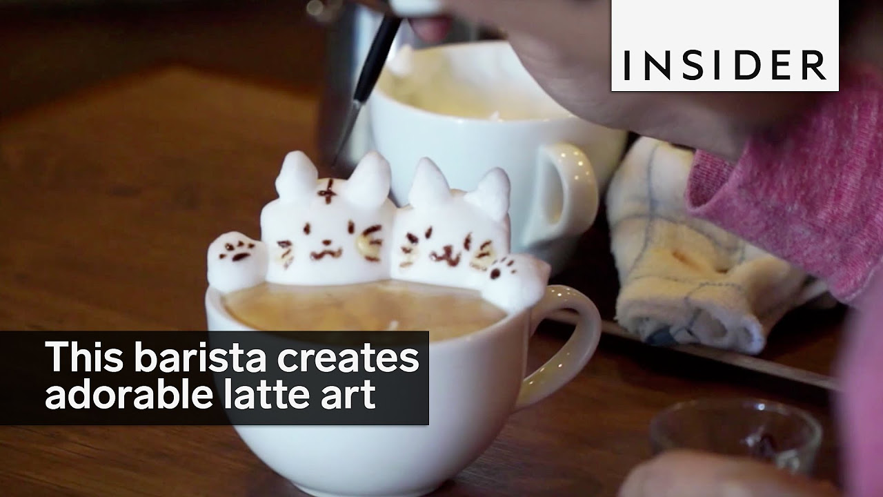 This barista in Japan creates adorable art on lattes - YouTube