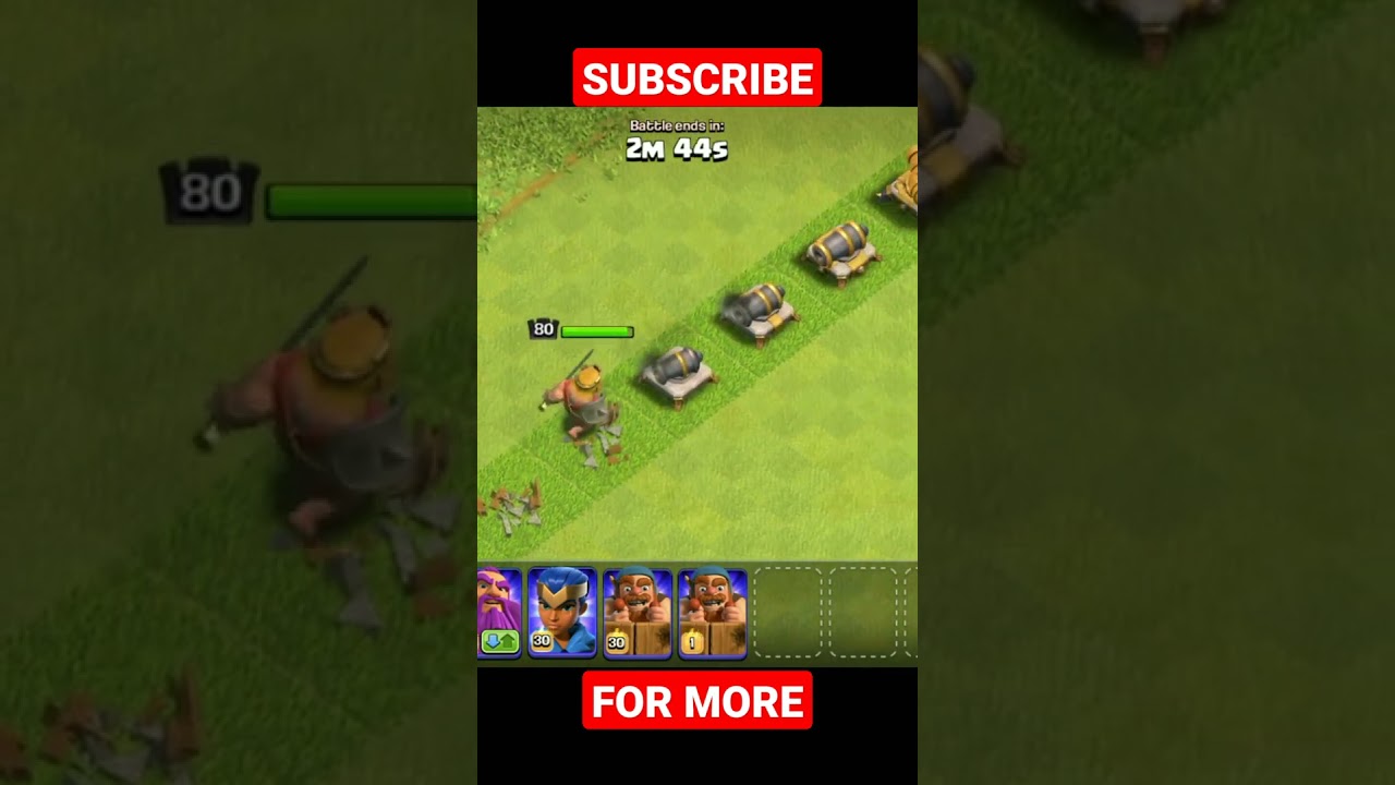 Max Barbarian king Vs all levels of cannon | Clash of Clans | 