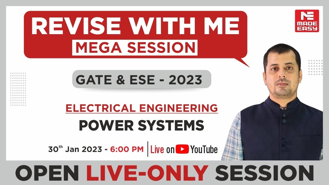Revise With ME | GATE & ESE 2023 | Mega Session | Power Systems | EE | By Bhupendra Sir | MADE EASY