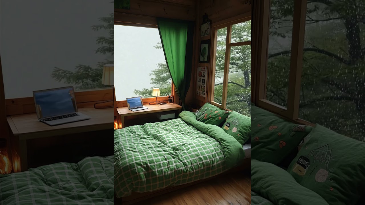 log cabin & Gentle Rain 