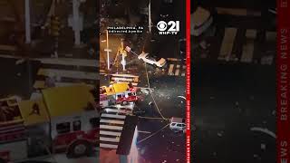 Drone shows chaos, fires after medical jet crash leaves 7 dead, 19+ injured in Philadelphia