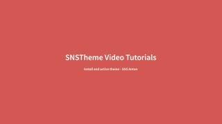 SNS Anton - How to Install and Active Theme screenshot 5