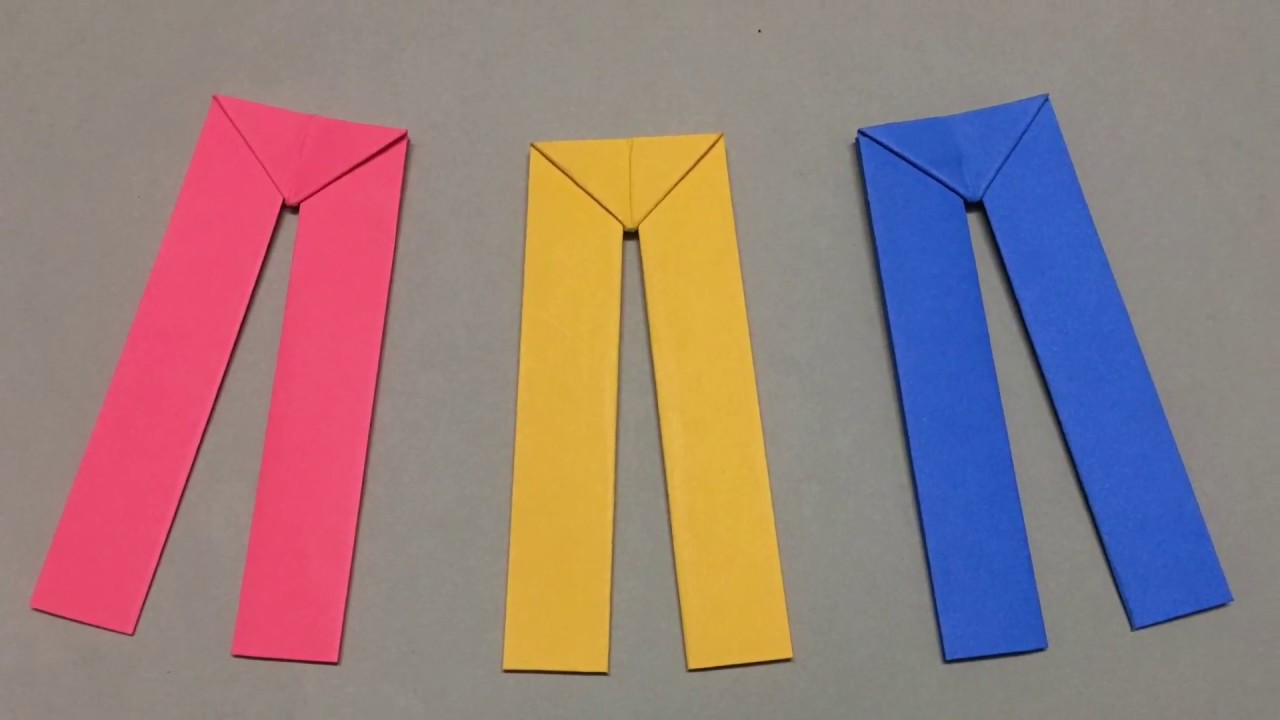 How to Make Paper Pants - Easy Origami Crafts. 