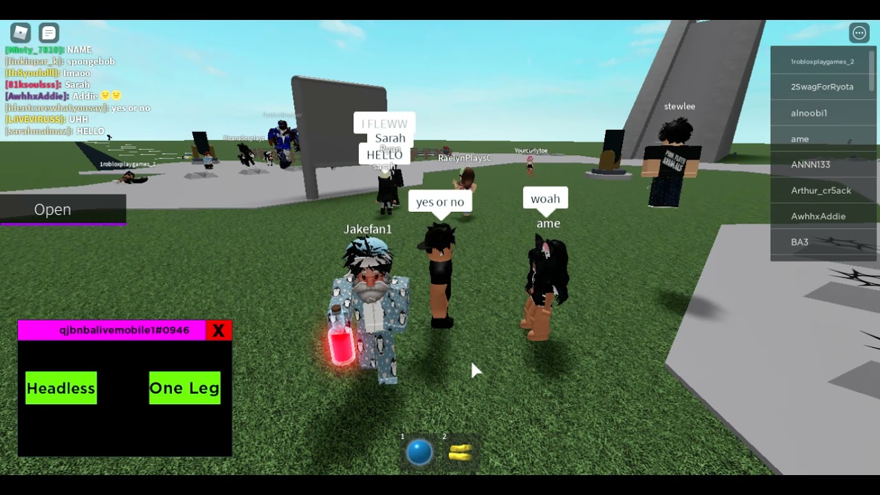 Going through a script that has fake korblox and headless youtube
