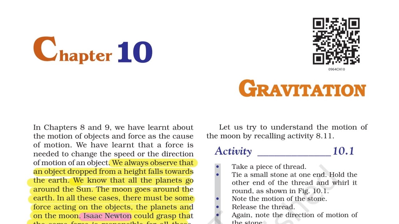 NCERT SCIENCE 9th | C-10 Gravitation 
