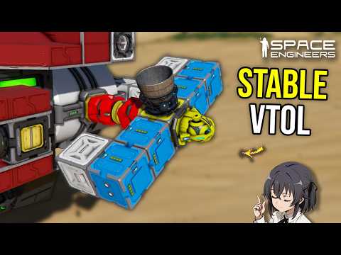This Ship VTOL Thruster Design Use no Subgrid or Script, Space Engineers