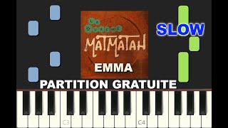 SLOW Piano tutorial "EMMA" par Matmatah, 1998, avec partition gratuite (pdf)