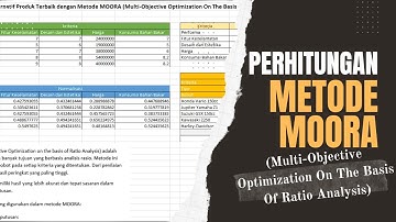 Perhitungan dengan Metode MOORA (Multi-Objective Optimization On The Basis Of Ratio Analysis)