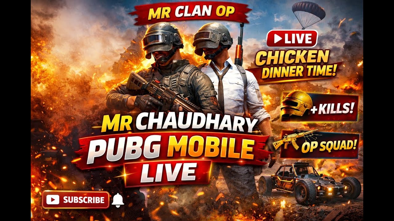 🔴 PUBG LIVE | Mr Chaudhary in Action | MrClan Squad Rush