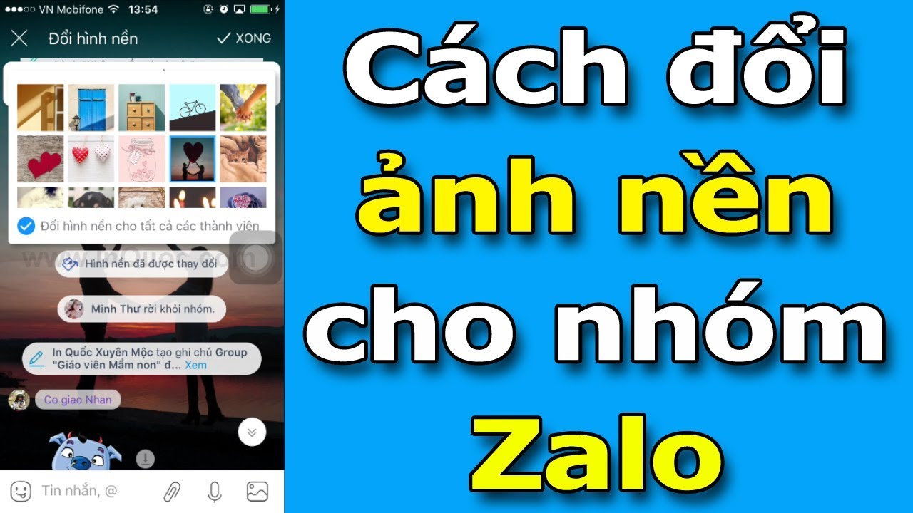 Video Cách thay đổi xóa hình nền tin nhắn Zalo đơn giản nhanh gọn   Thegioididongcom