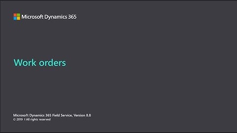 Module 3: Work Orders