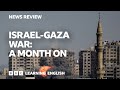 Israel-Gaza war: a month on: BBC News Review