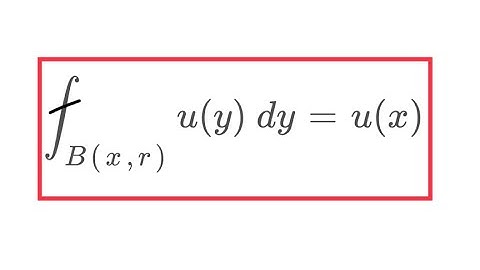 Laplace Mean Value Formula