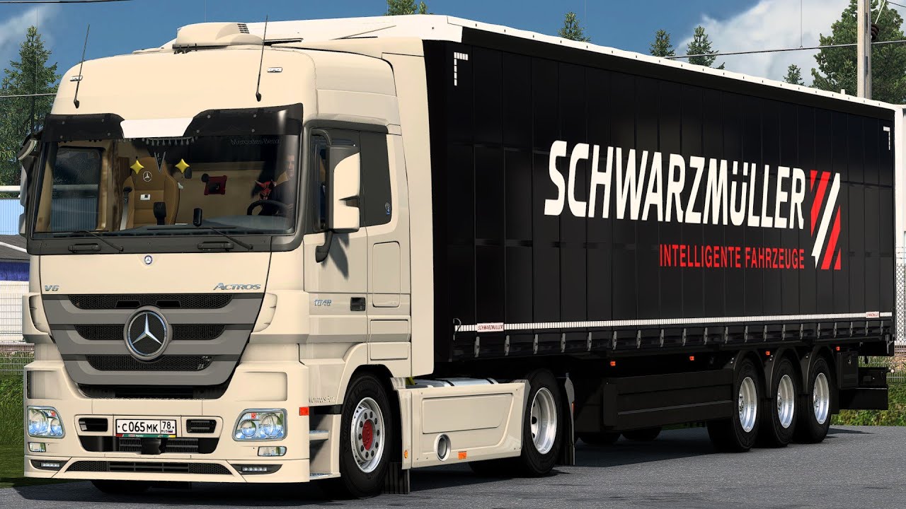 ETS2 | Realistic Driving | Mercedes Actros MP3 | PNG + JBX | 1.54