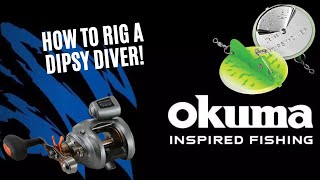 How to Rig a Dipsy Diver Set Up... Okuma 354DLX Combo
