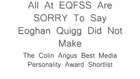 Eoghan Quigg News About The Fate Awards 2010