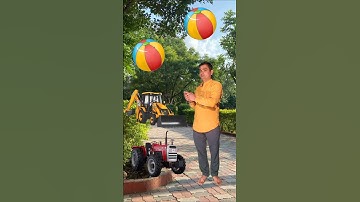 Rounding football to Alto, Rollar, Jcb & Tractor - Vehicles names magic video #vfxshorts