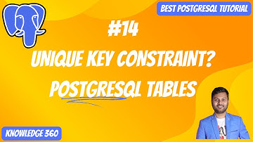 Constraints in PostgreSQL || UNIQUE Key Constraint in PostgreSQL || PostgreSQL Full Playlist #14