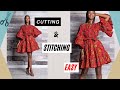 How to make an UMBRELLA LAYERED DRESS || flowy dress || gathered dress tutorial || DIY