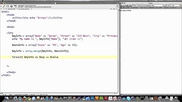 Web Design and Programming Pt 4 PHP Arrays