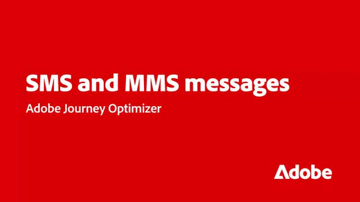 Create and Deliver Personalized SMS & MMS Campaigns in Journey Optimizer | Adobe for Business
