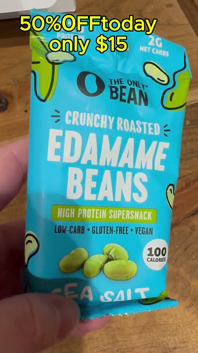 Crunchy roasted edamame beans | high protein, low carb, vegan snack #fok