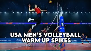 USA Men’s Volleyball Warm Up Attacking - Hitting Lines