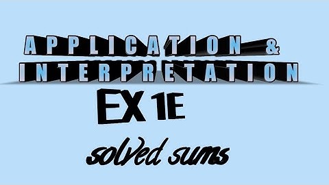 Laws of Exponents :IB Math Application & Interpretation Chapter 1 Ex 1E