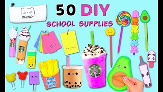 50 DIY SCHOOL SUPPLIES IDEAS YOU WILL LOVE  BACK TO SCHOOL CRAFTS AND HACKS