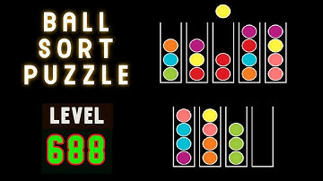 BALL SORT PUZZLE | LEVEL 688 🔵Ⓜ️🤑🤪🏀🧶🥍⚾😋⚽🥎©️🅾️🆒