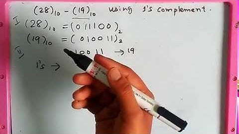 Subtraction using 1s complement