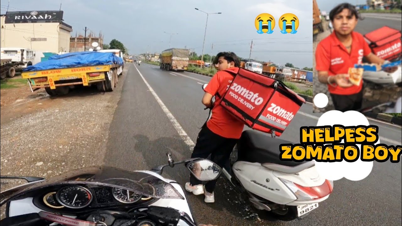 Zomato Boy Ke Sath Dekho Highway Pe Kya Hua 😭 Need Help 😓