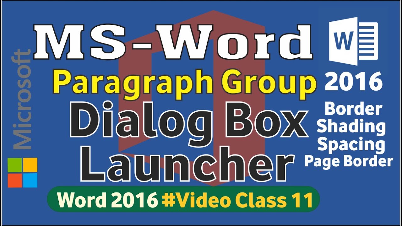 paragraph dialog box launcher