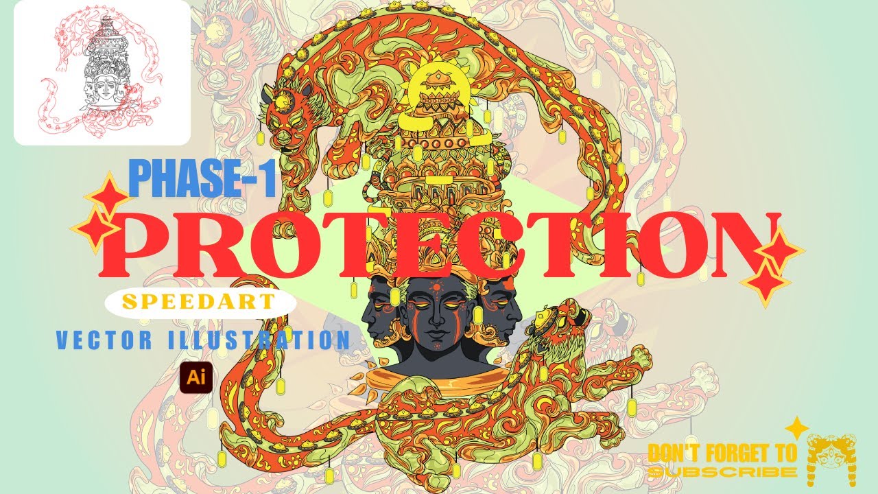 Trimurti Series Phase 1: Protection – Mythic Futuristic Art Speedpaint