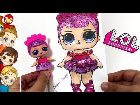 Lol Surprise Dolls: Coloring Lol Sugar Queen | How To Color Sugar Queen |  Coloring Lol Glitter - Youtube
