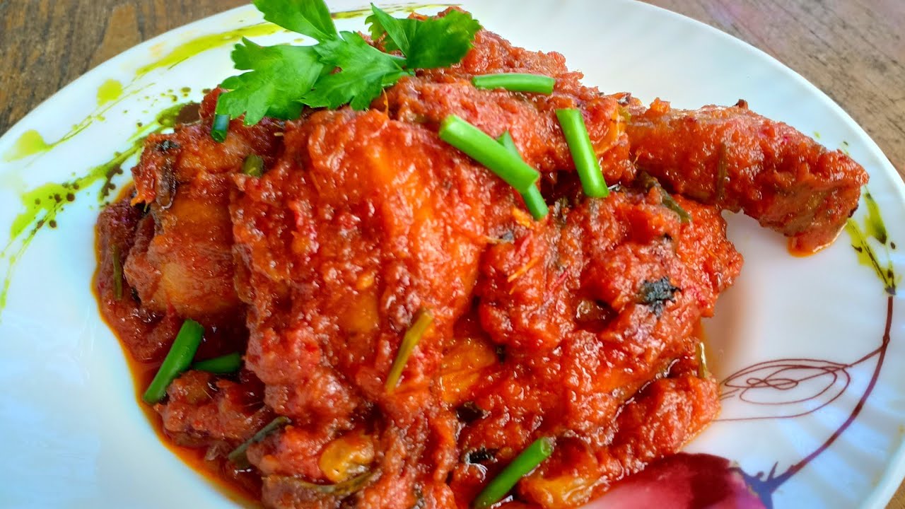 Merah nom che masak ayam Resipi Ramadan