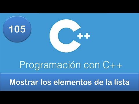 105. Programación en C++ || Listas || Mostrar los elementos de la lista