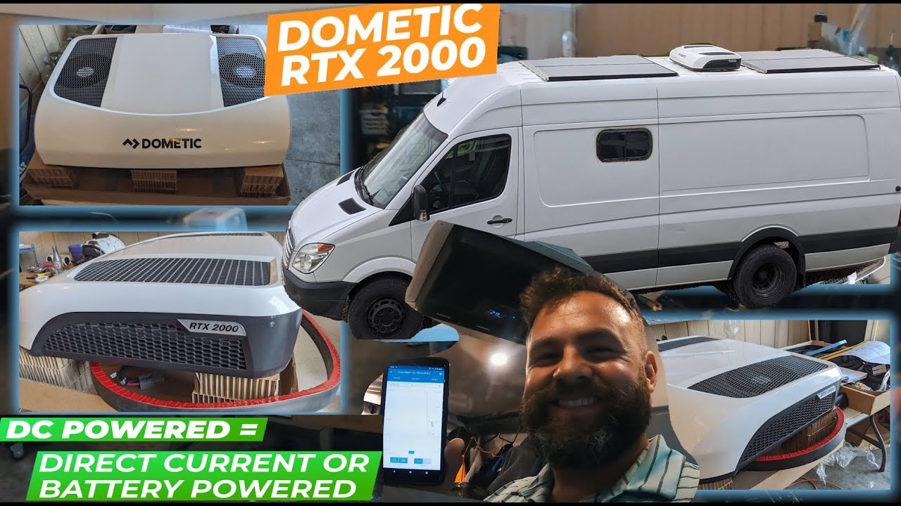 Solar Powered Air Conditioner INSTALL Dometic RTX 2000 12V DC Off Grid Air Con Van