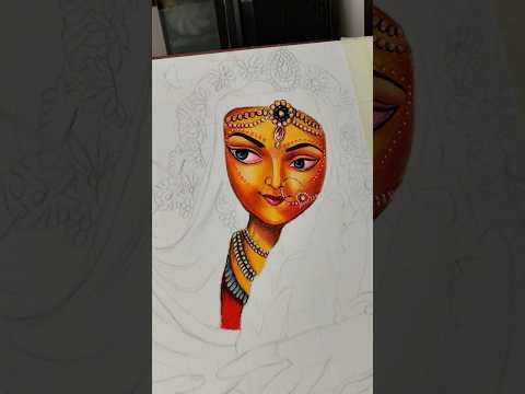 Radha rani drawing 😍 #shorts #art #radhakrishna #drawing