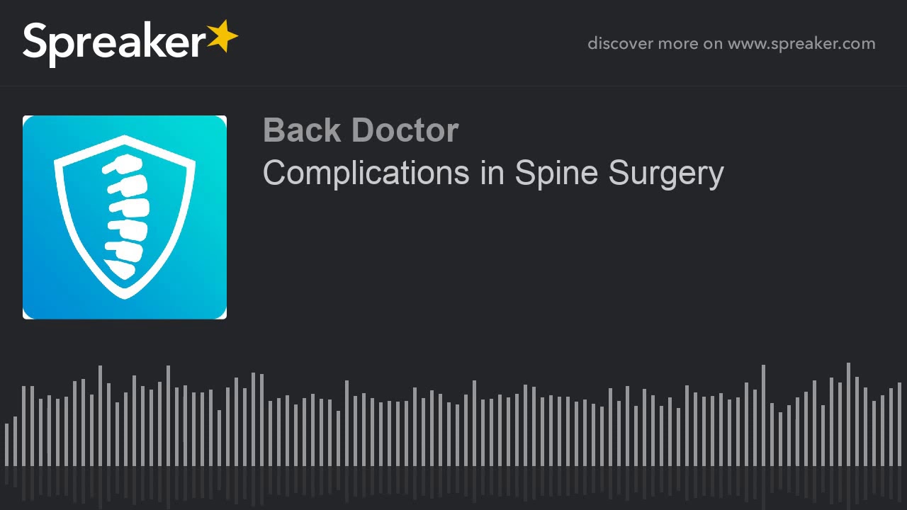 Complications in Spine Surgery