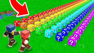 LA CORSA DEI LUCKY BLOCK ARCOBALENO SU MINECRAFT!