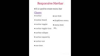 Responsive Navbar #responsivenavbar #navbar #menubar #responsivenavbarclasses #bootstrap #html #css