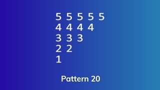 Python Pattern 20 || Python Programming