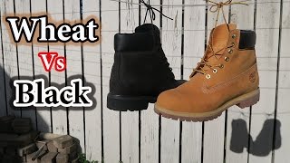 Abrazadera malo Por encima de la cabeza y el hombro Wheat vs. Black Timberlands | Comparison + On-feet Looks - YouTube